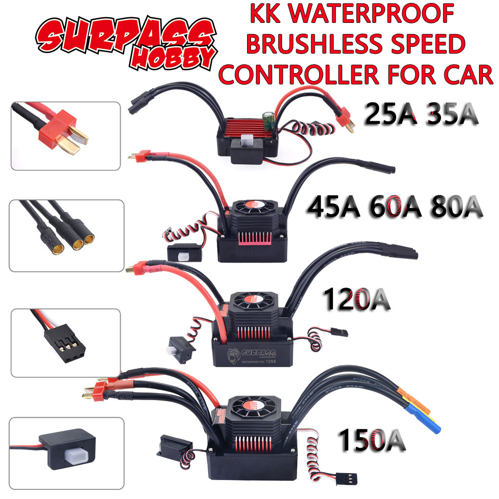 Esc Waterproof 60A - SURPASS HOBBY KK ESC Waterproof 150A