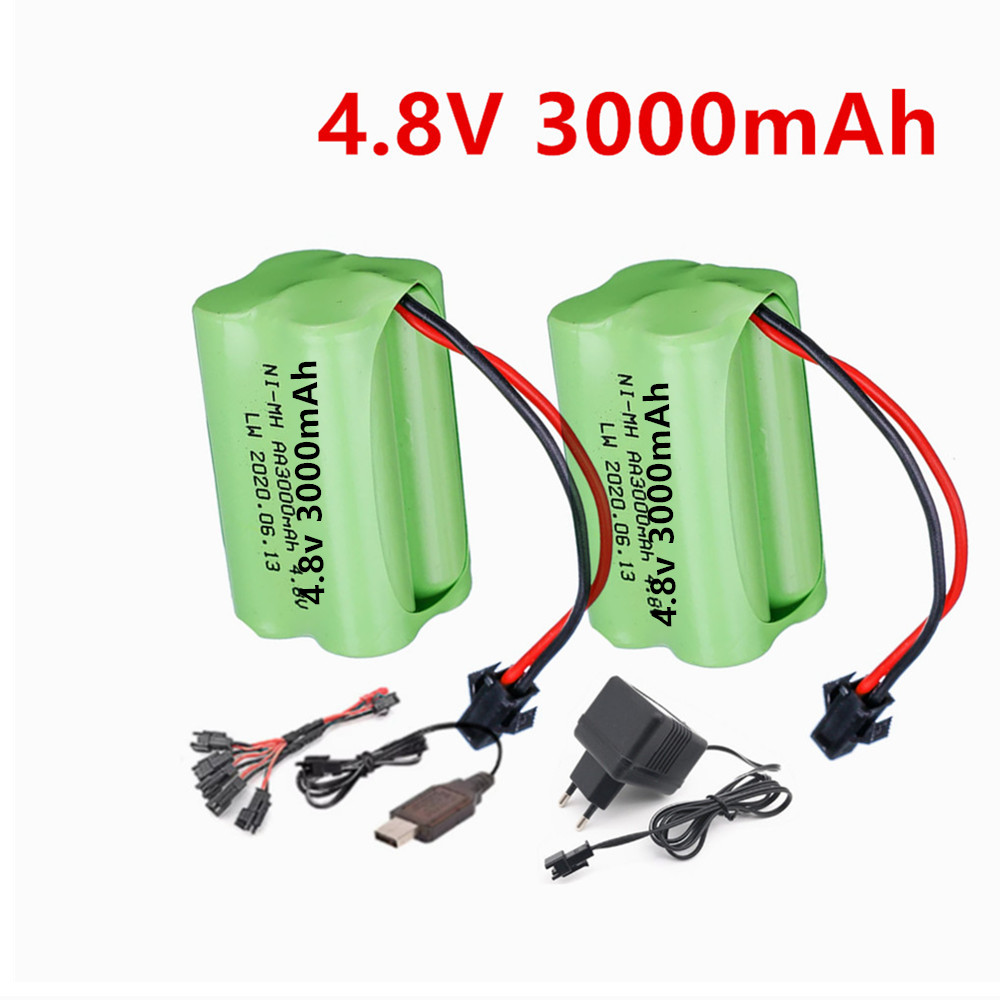 Rc Hobby Hub - 4.8v 3000mAh Rechargeable Battery and Charger
