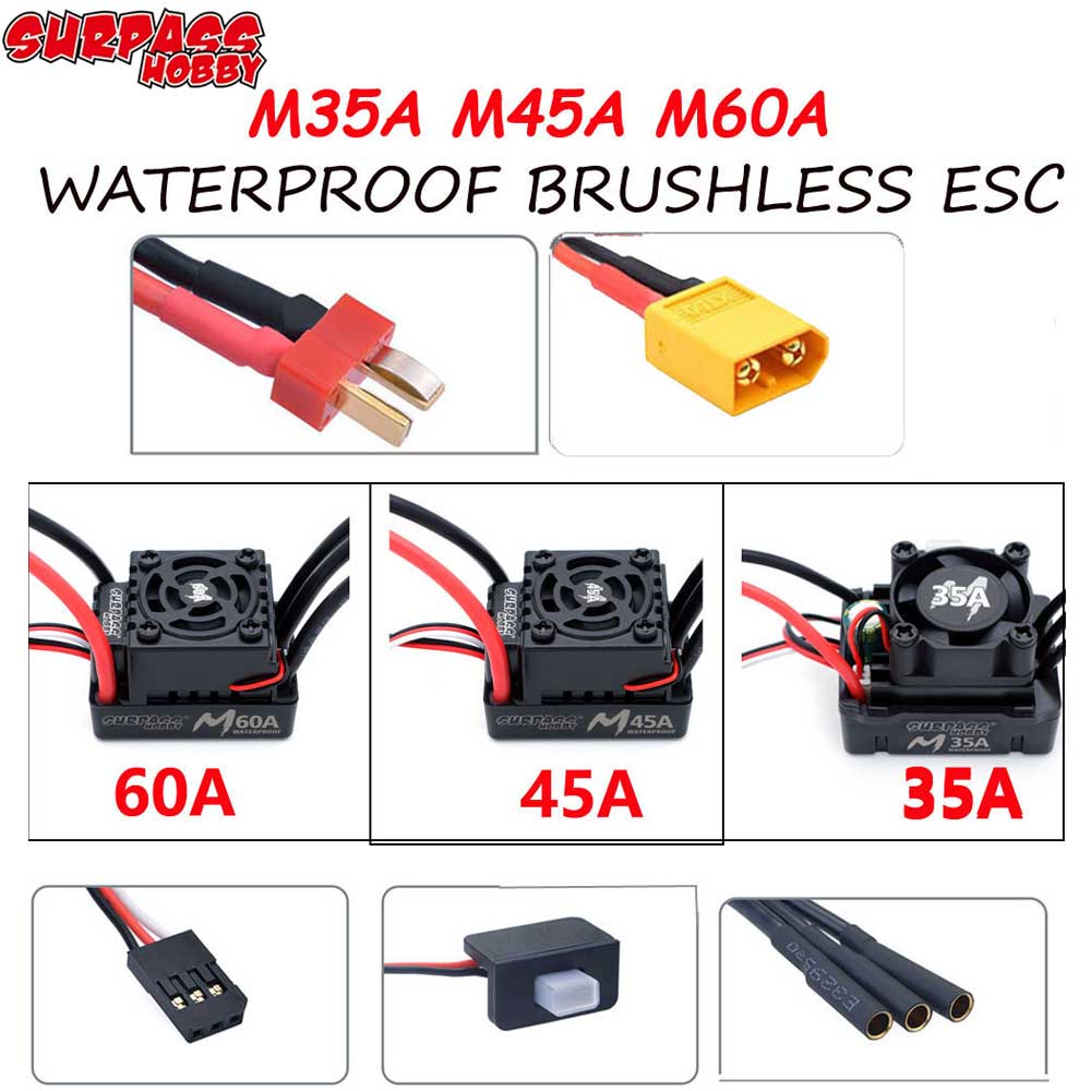 Surpass Hobby M35A 45A 60A 2-3 - Esc Waterproof 60A review and price