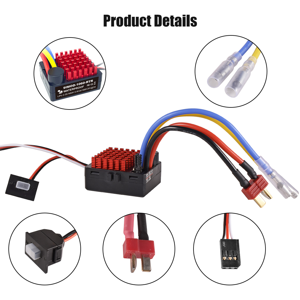 9IMOD 1060 RTR 60A ESC Brushed - Esc Waterproof 60A review and price